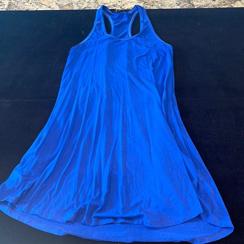 Peyton Jensen bright blue casual sun dress, razor back, size M